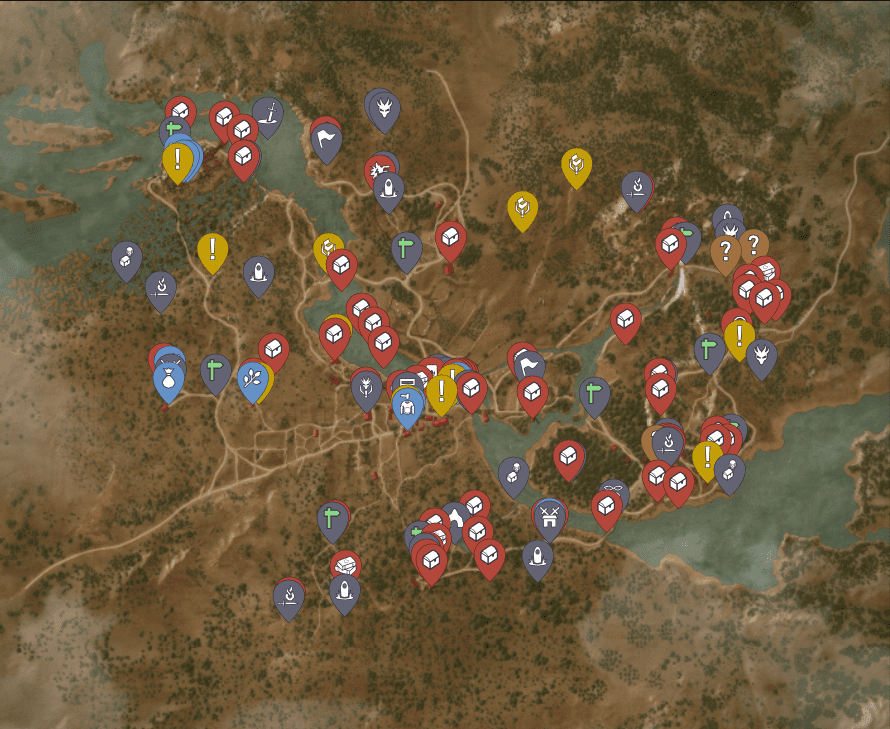 Ведьмак интерактивная карта на русском - Map Witcher 3
