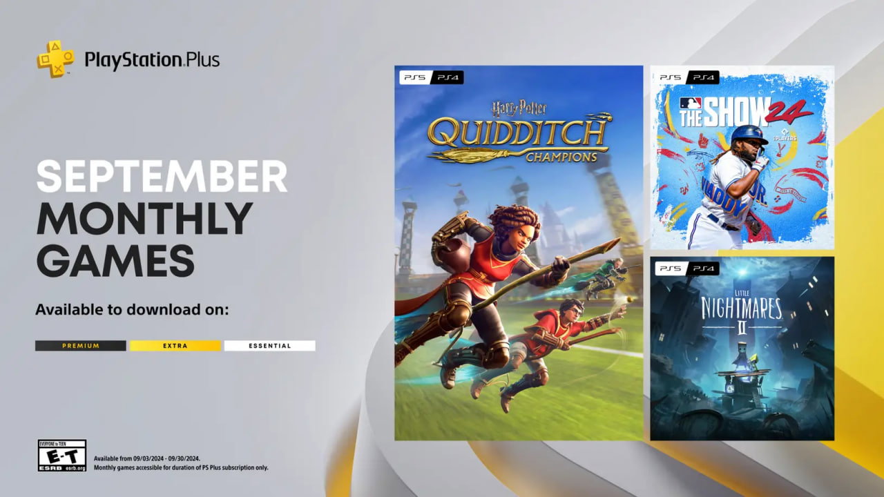 PS Plus в сентябре: Quidditch Champions, MLB The Show 24 и Little Nightmares II
