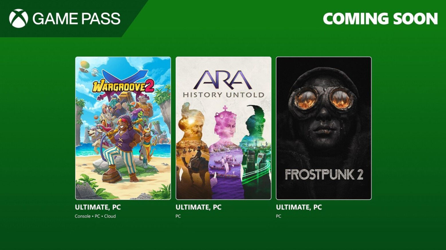 Wargroove 2, Frostpunk 2 и Ara: History Untold появятся в подписке Game Pass
