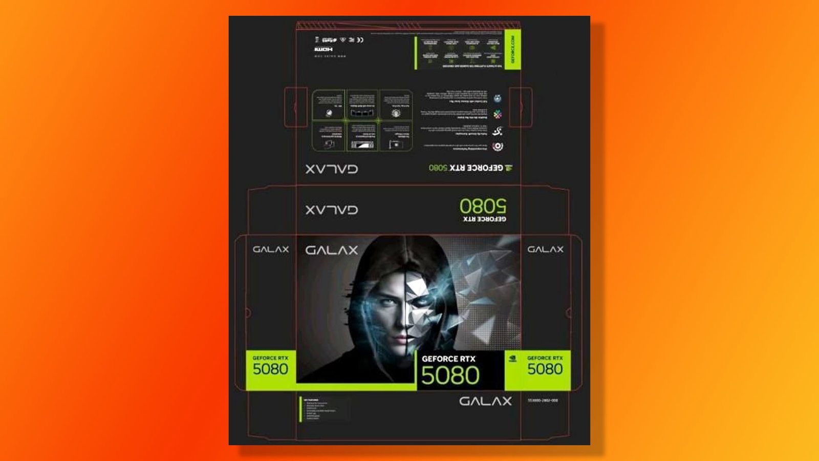 Первый бокс-арт NVIDIA GeForce RTX 5080 от Galax попал в сеть